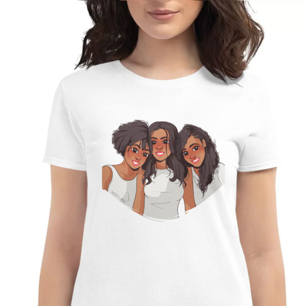 Portrait 3 Faces Tshirt Woman