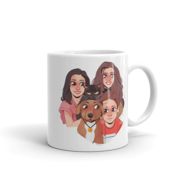 Portrait 5 Faces Mug