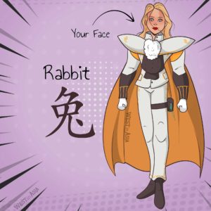Zodiac Asian - Digital Portrait - 4 Rabbit 4