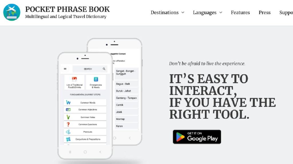 Learn basic Indonesian fast - Pocket Phrase Book App